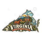 Virginia Kiss Cut Stickers - 4" x 4"