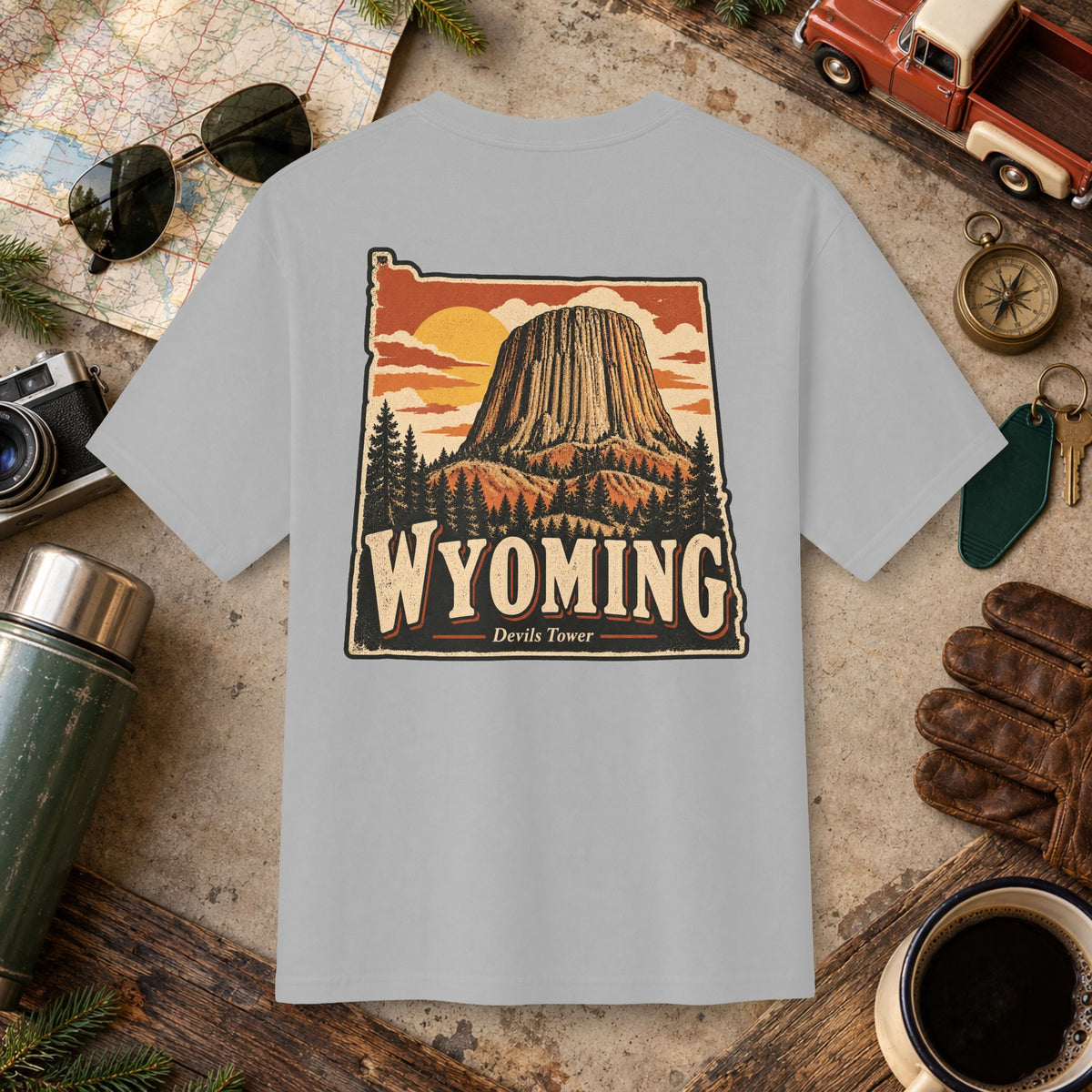 Wyoming State Vintage Tee