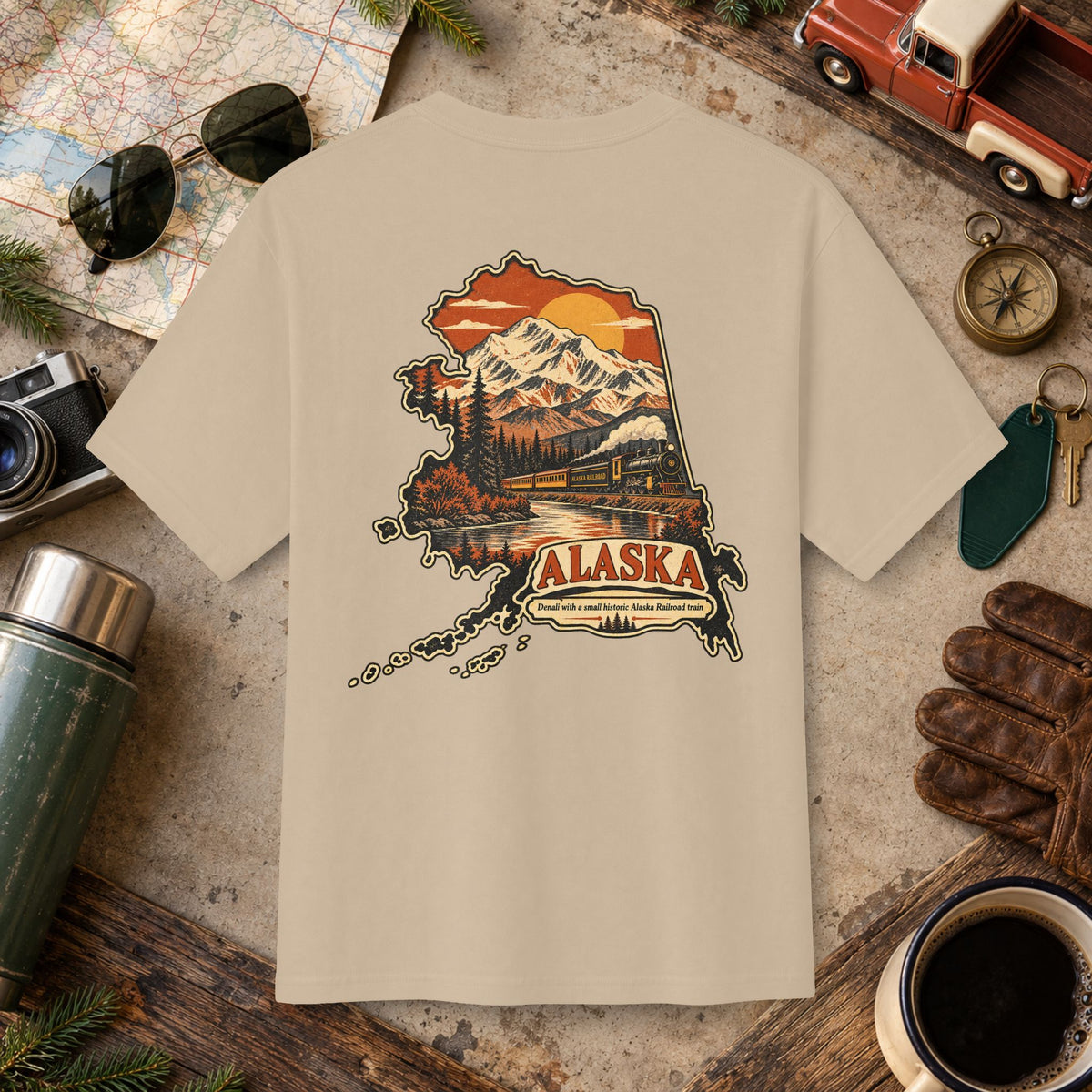 Alaska Vintage Landscape Tee