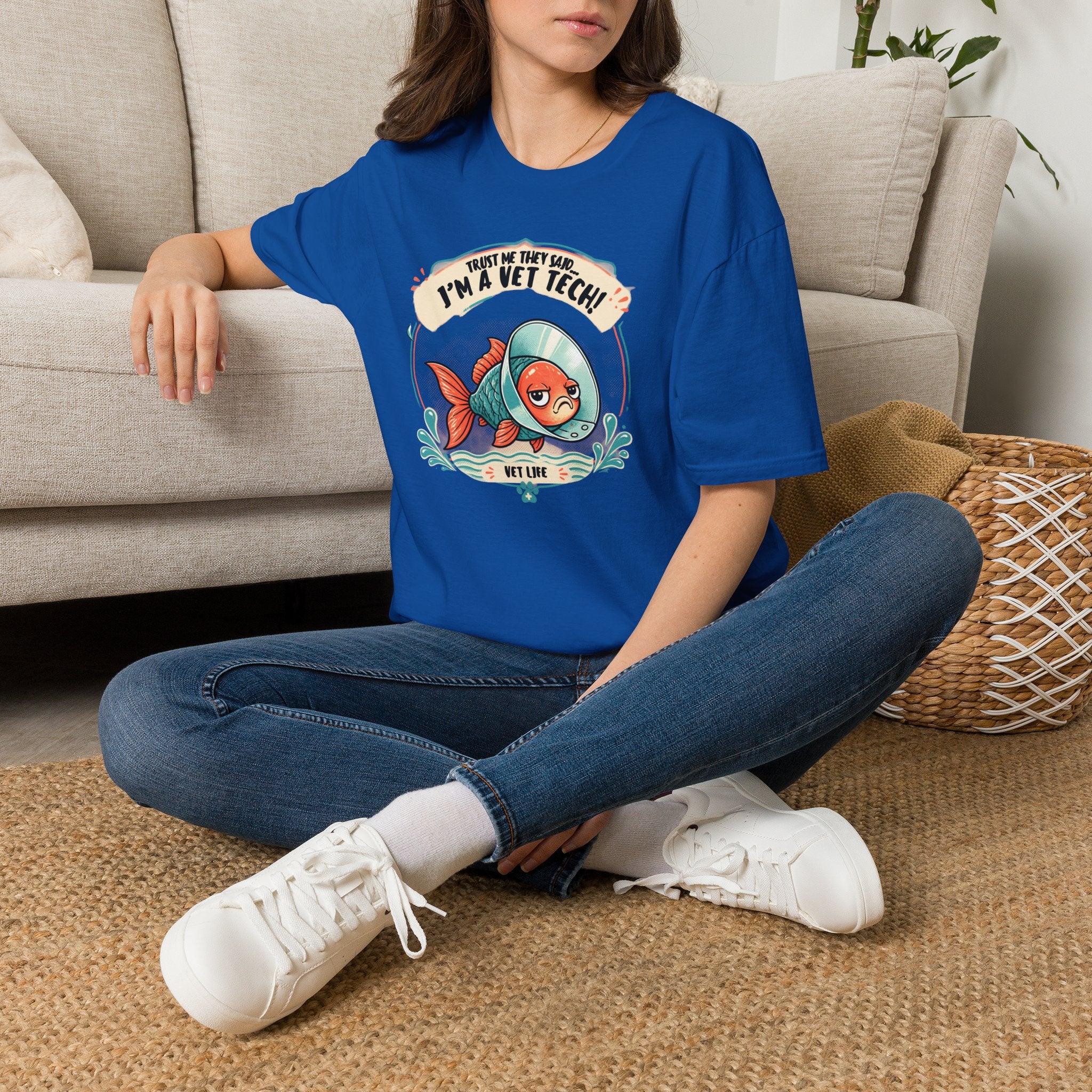 Funny Vet Tech Goldfish Tee: “Trust Me...I'm a Vet Tech They Said”