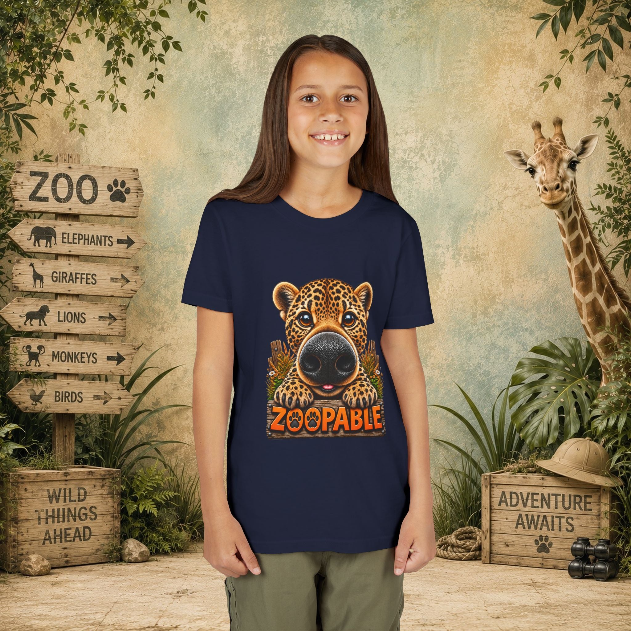 Leopard Zoopable Youth Tee