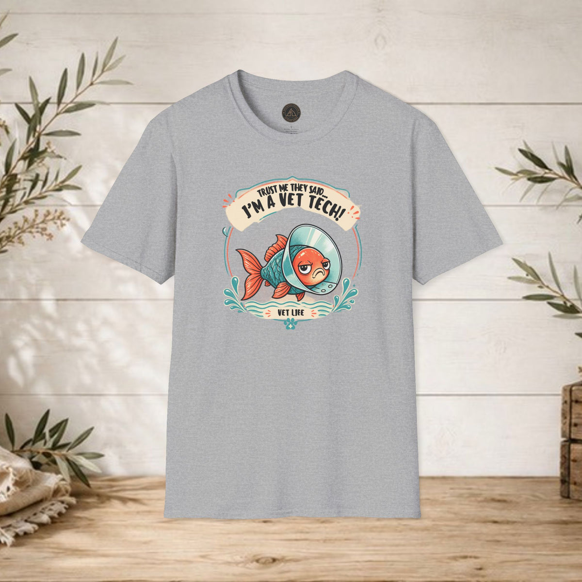 Funny Vet Tech Goldfish Tee: “Trust Me...I'm a Vet Tech They Said”