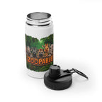 Zoopals Jungle Animals Stainless Steel Water Bottle — Sports Lid, Kid-Friendly Zoo Animal Design