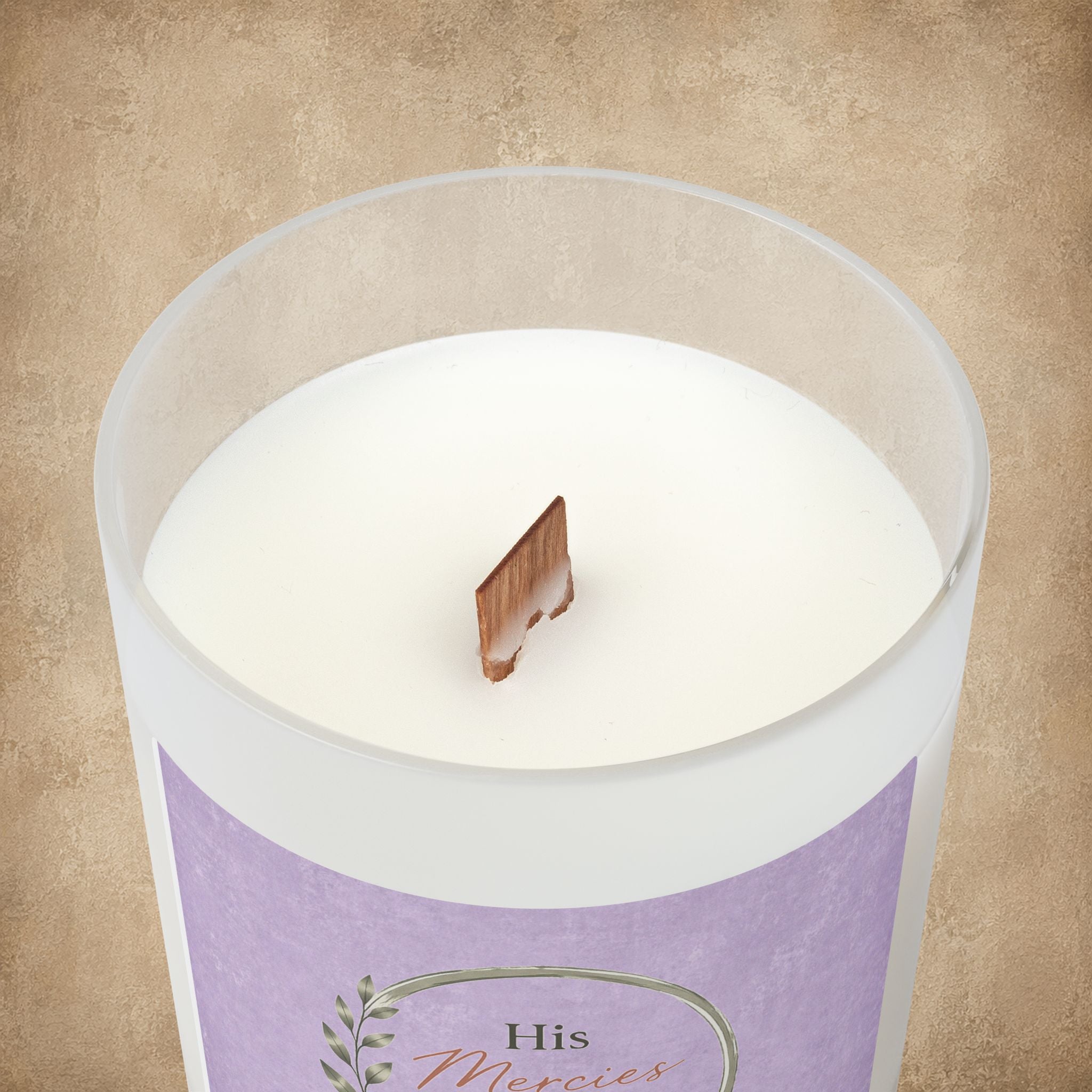 His Mercies Are New, Frosted Glass Soy Candle,11oz