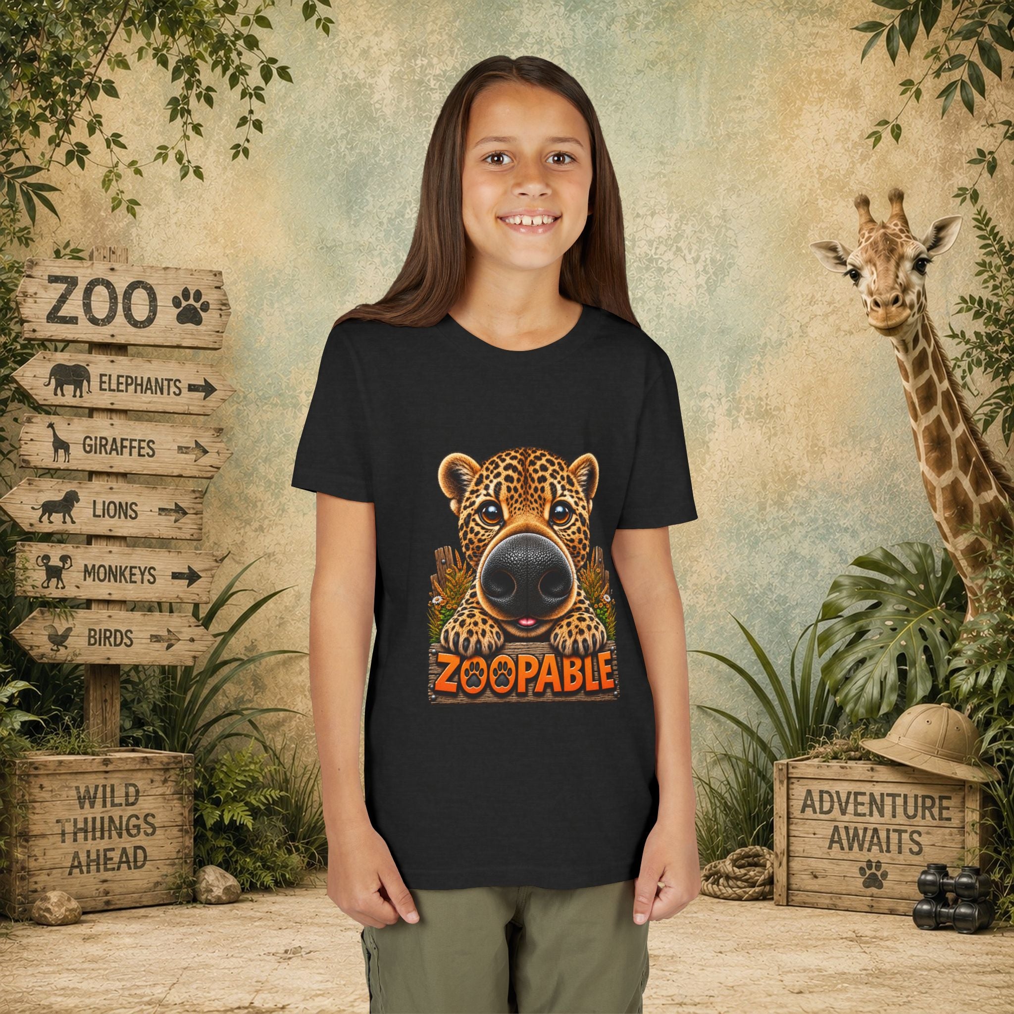 Leopard Zoopable Youth Tee