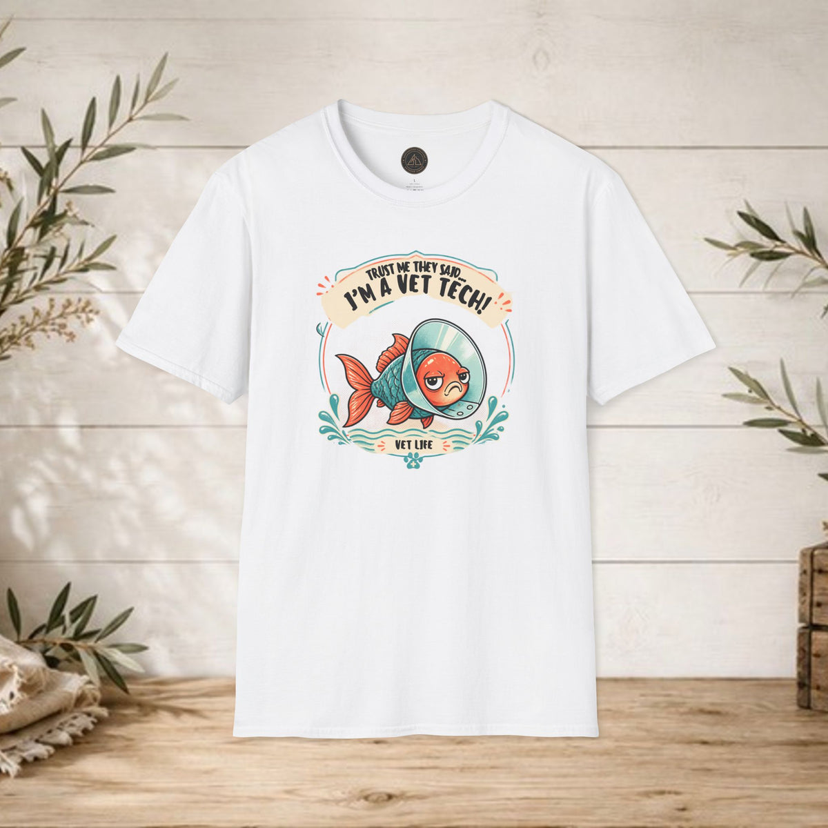Funny Vet Tech Goldfish Tee: “Trust Me...I'm a Vet Tech They Said”