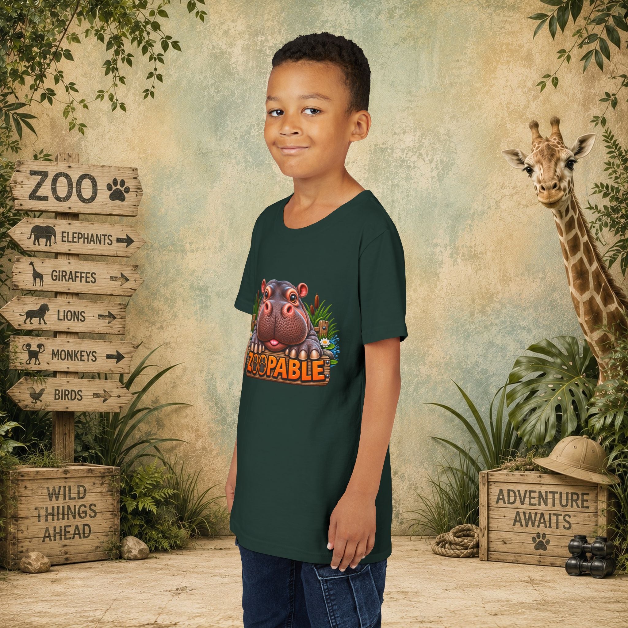 Hippopotamus Zoopable Youth Tee