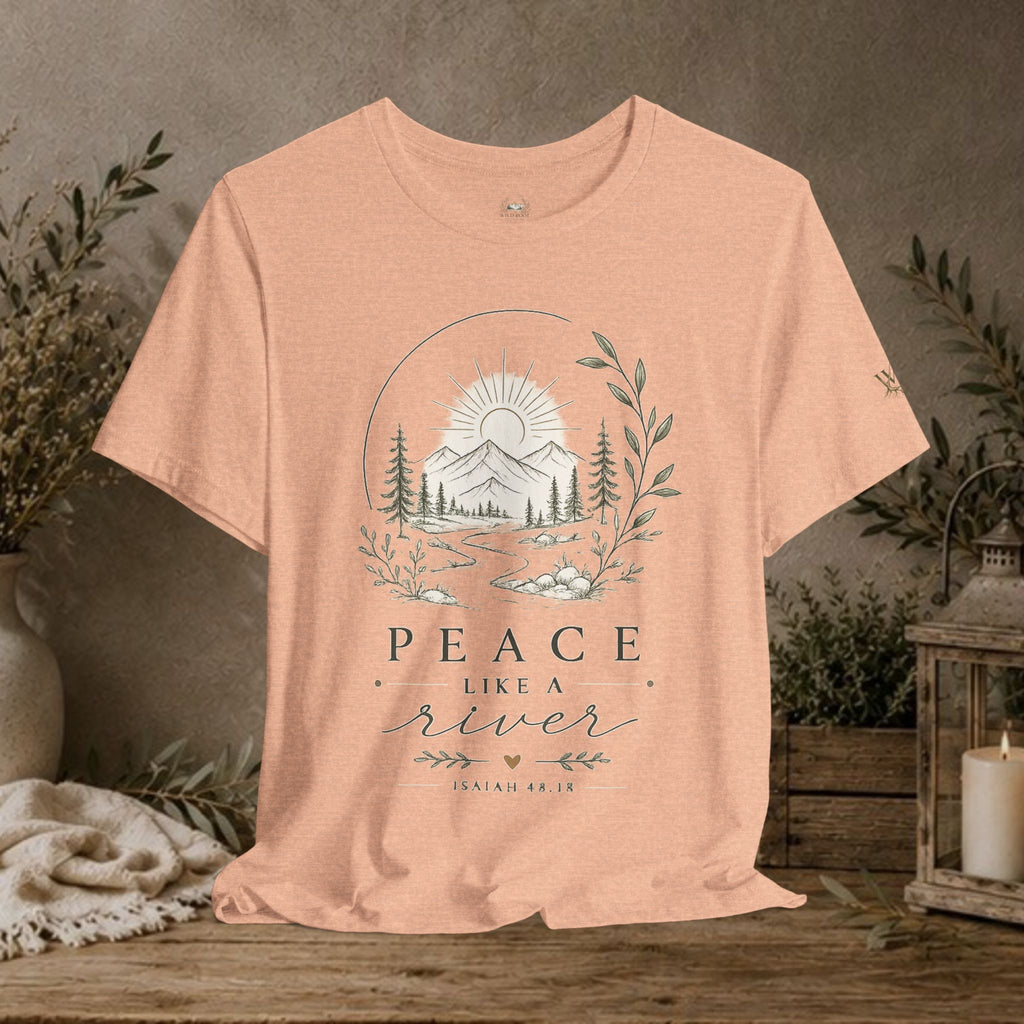 Peace Like a River T‑Shirt — Scenic Scripture Graphic Tee