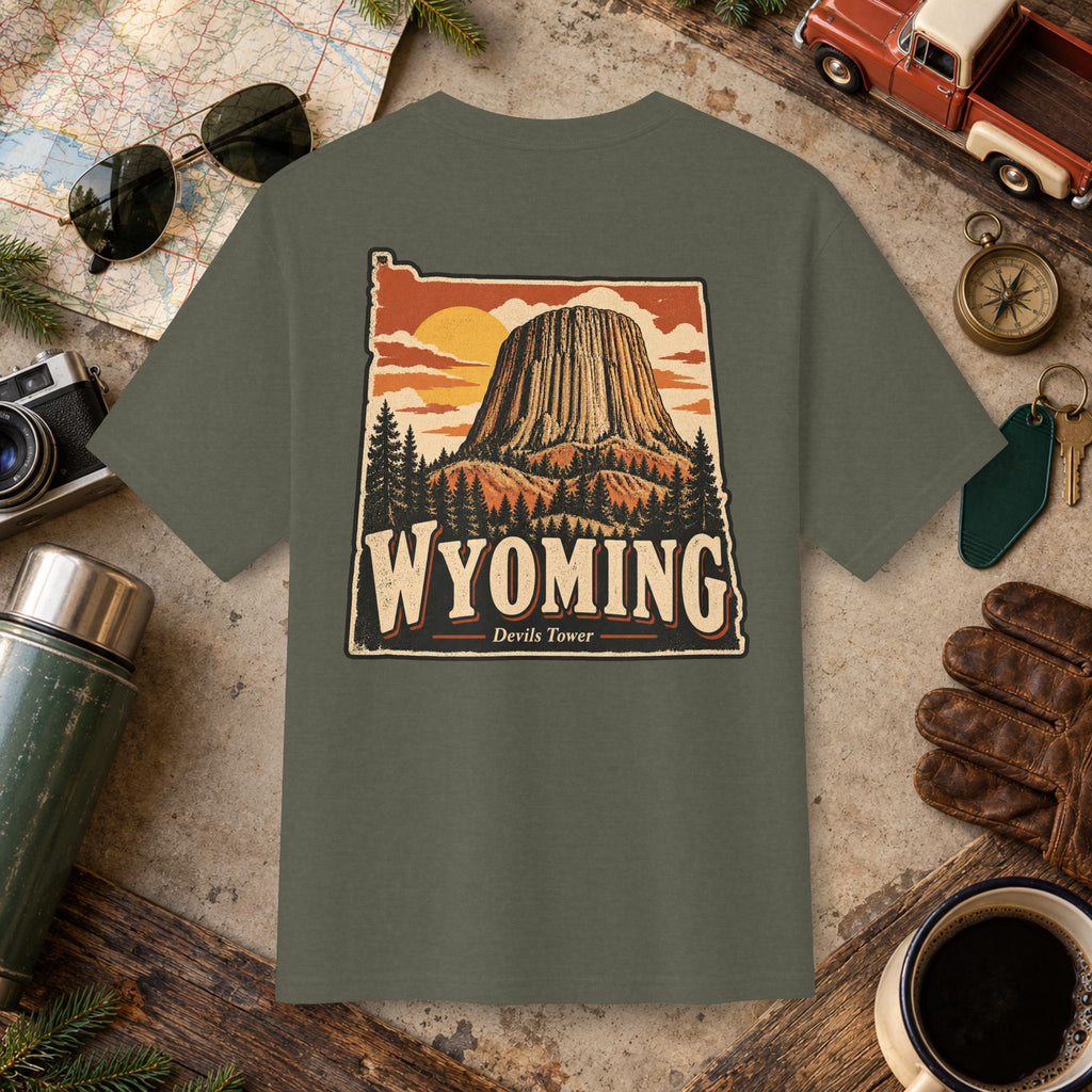 Wyoming State Vintage Tee