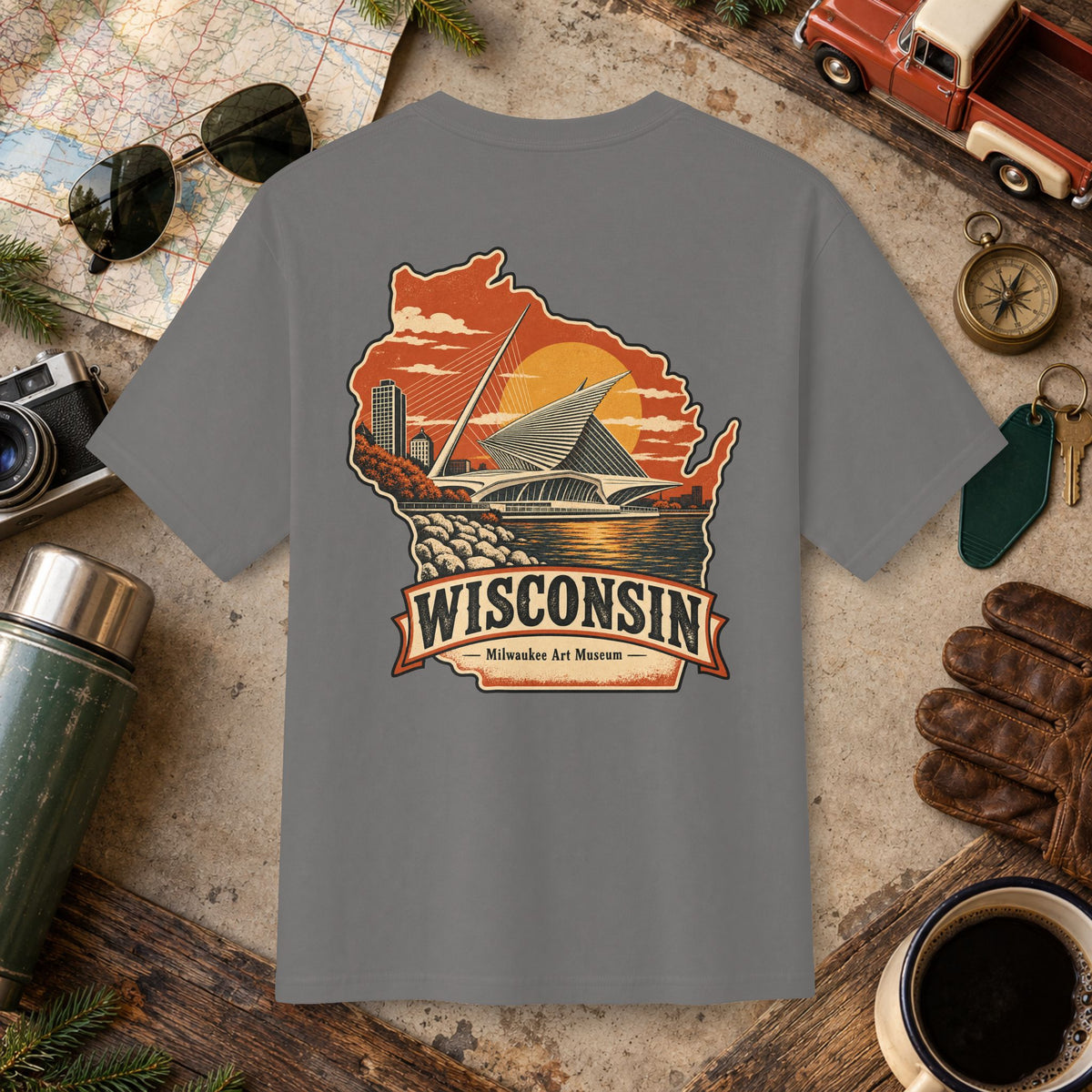 Wisconsin State Vintage Tee