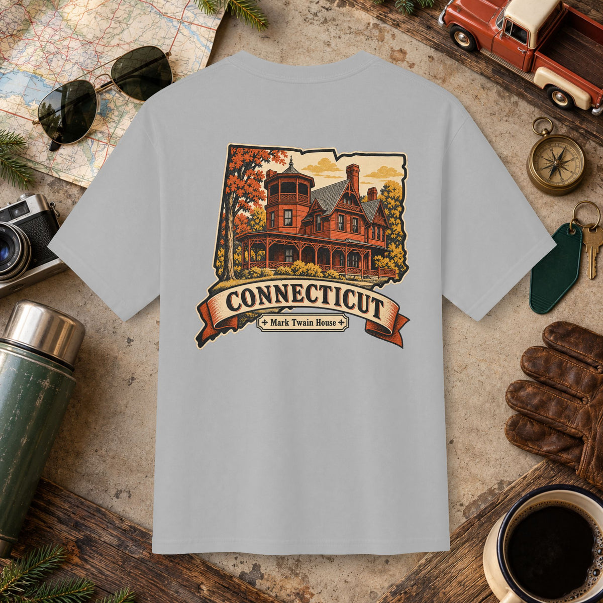 Connecticut State Vintage Tee
