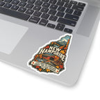 New Hampshire State Map Kiss-Cut Sticker — Vintage Scenic Landmark