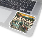 Arkansas Vintage Travel Sticker — “Natural State, Unnatural Mosquitoes”