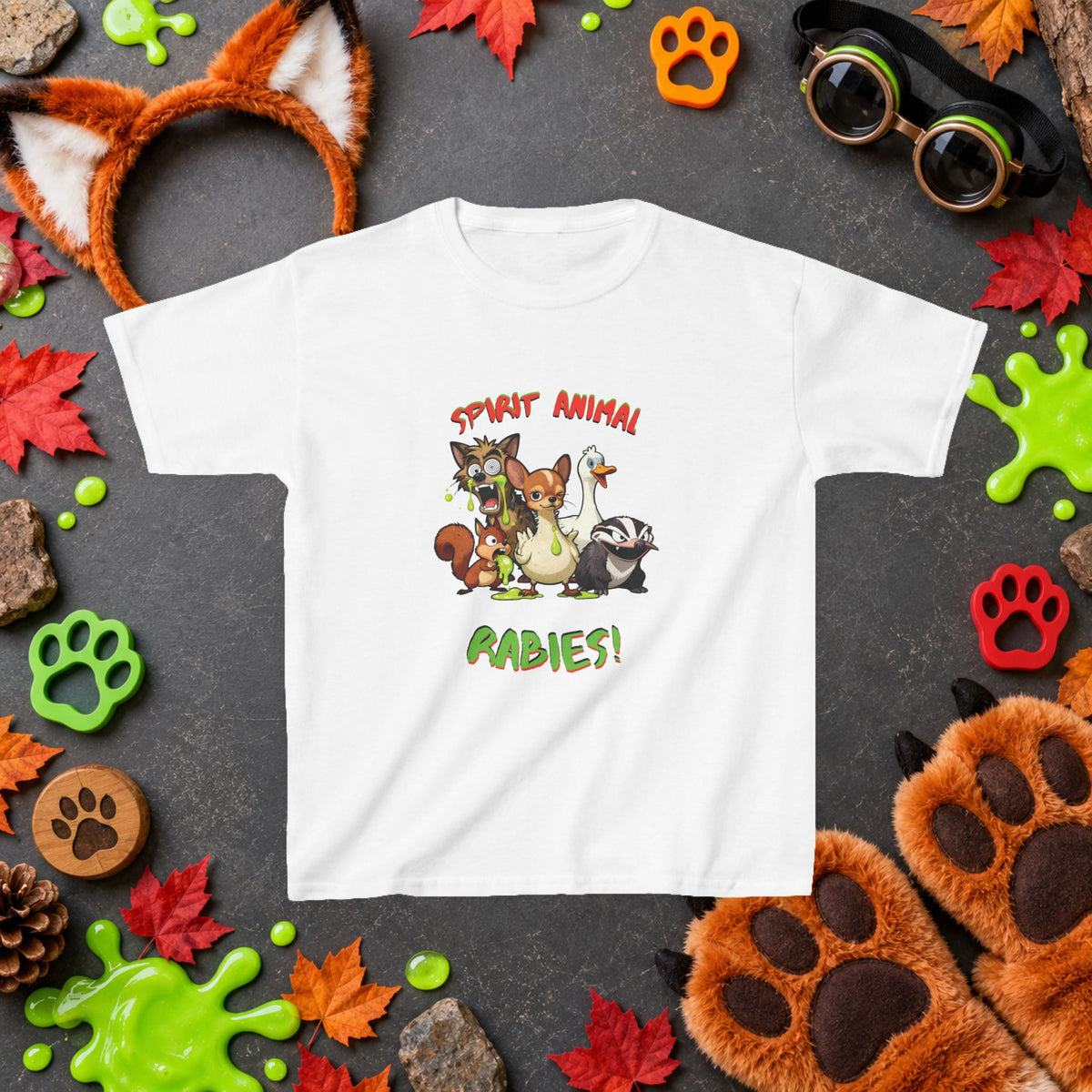 Spirit Animal - Youth T-Shirt - Mixed Up Cartoon Wildlife Graphics
