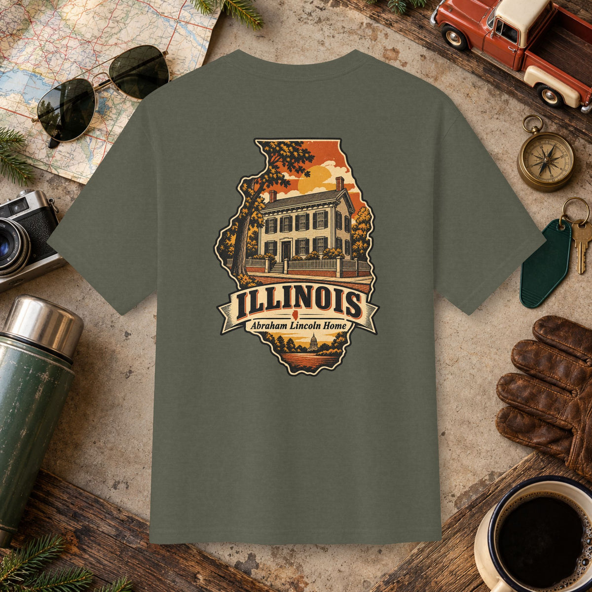 Illinois State Vintage Tee