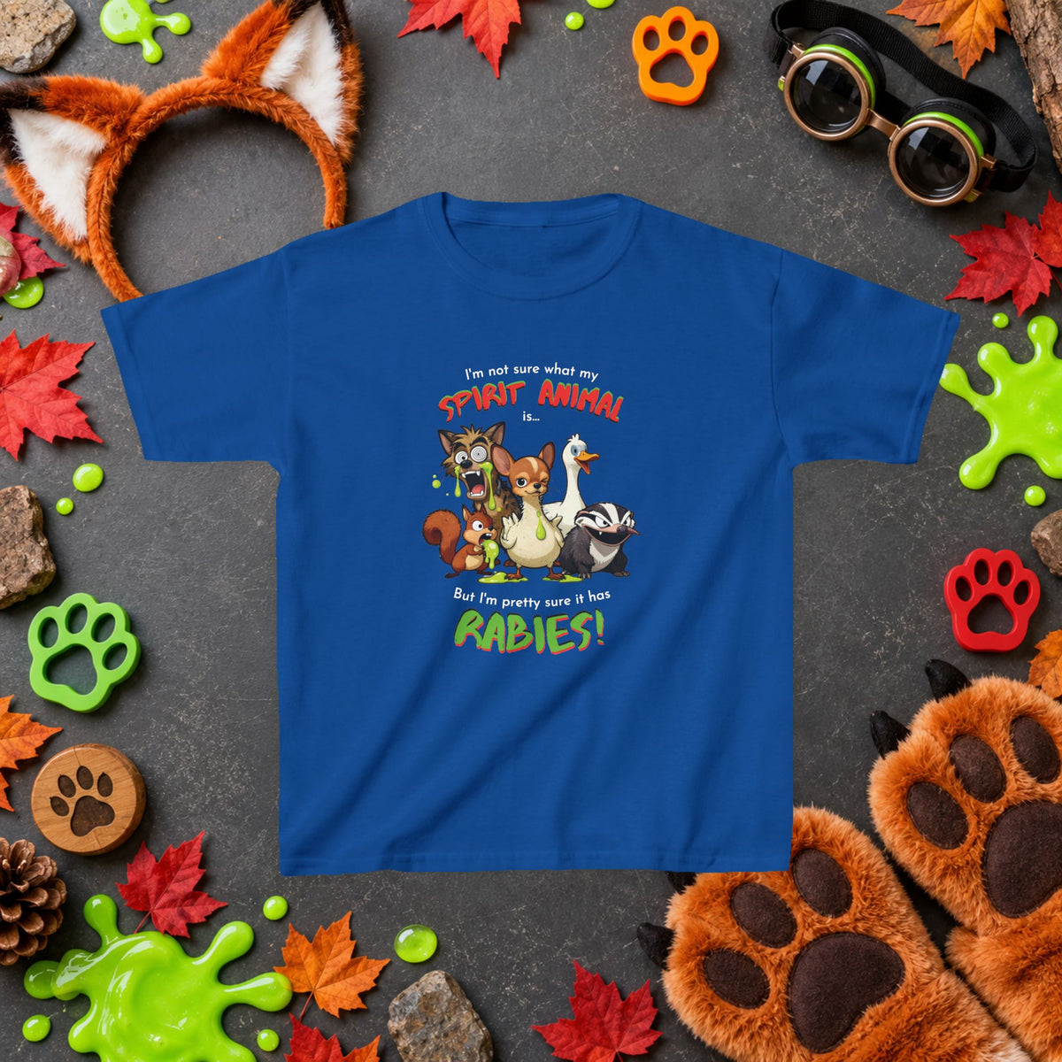 Spirit Animal - Youth T-Shirt - Mixed Up Cartoon Wildlife Graphics