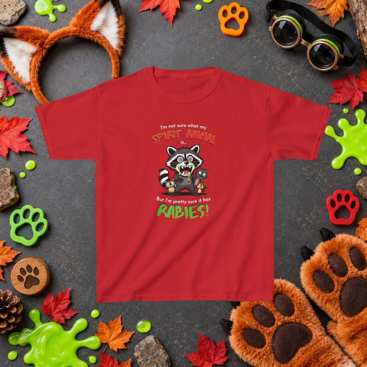 Spirit Animal - Youth T-Shirt - Cute Cartoon Wildlife Graphics