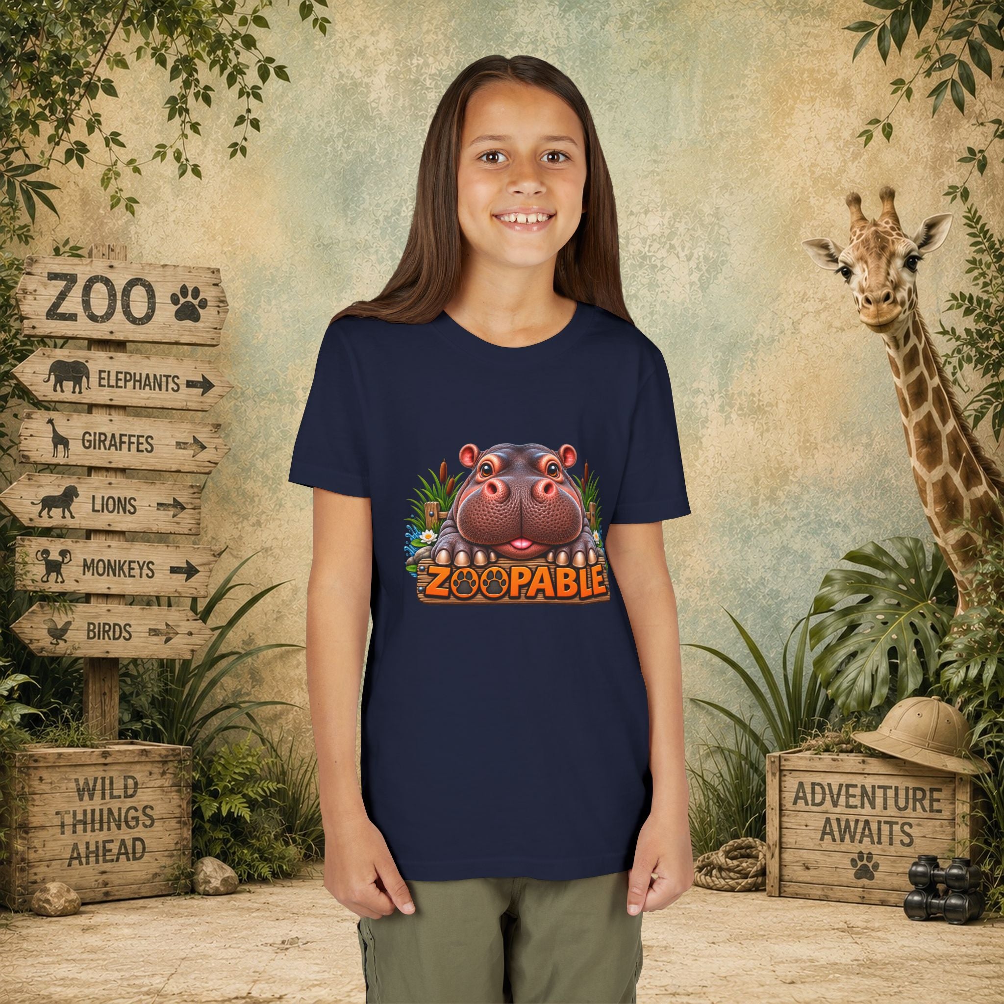 Hippopotamus Zoopable Youth Tee