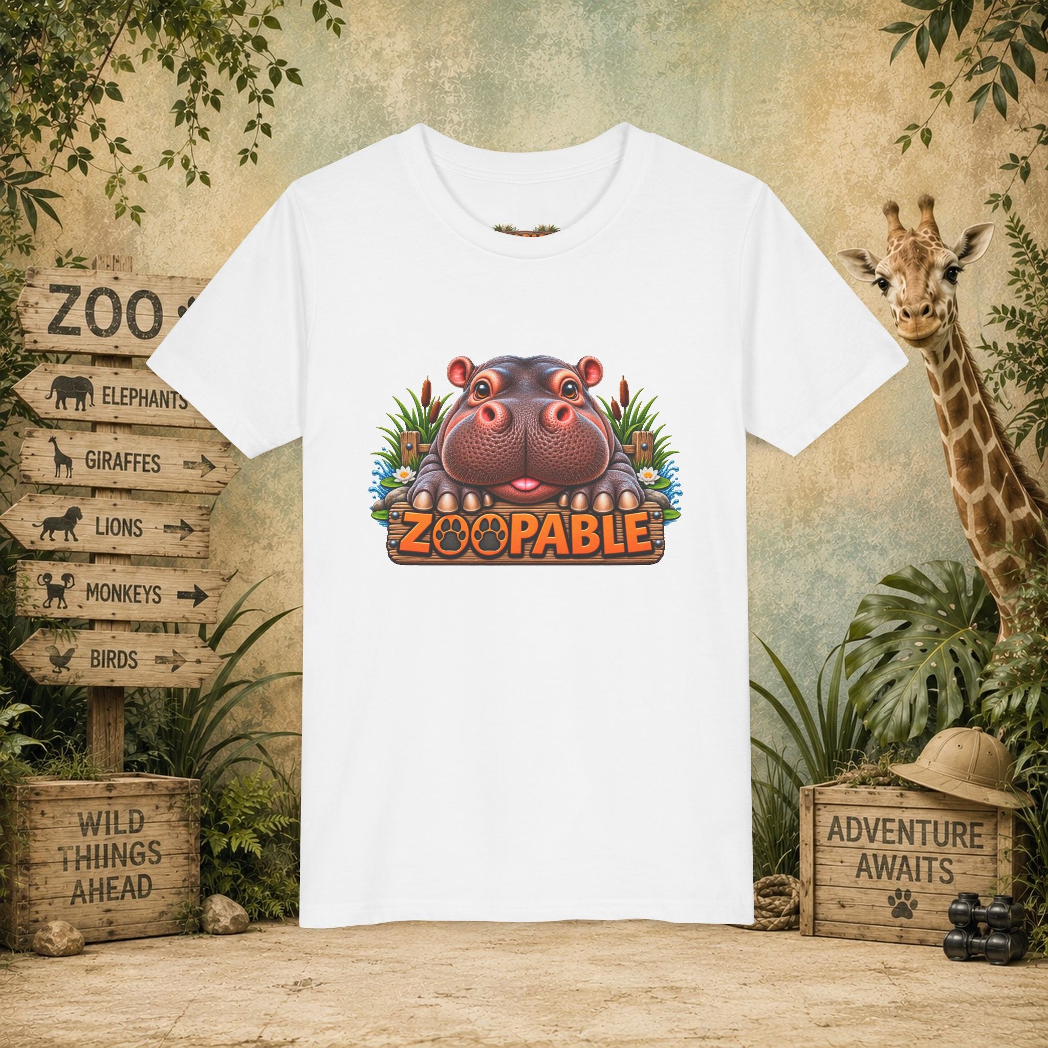 Hippopotamus Zoopable Youth Tee
