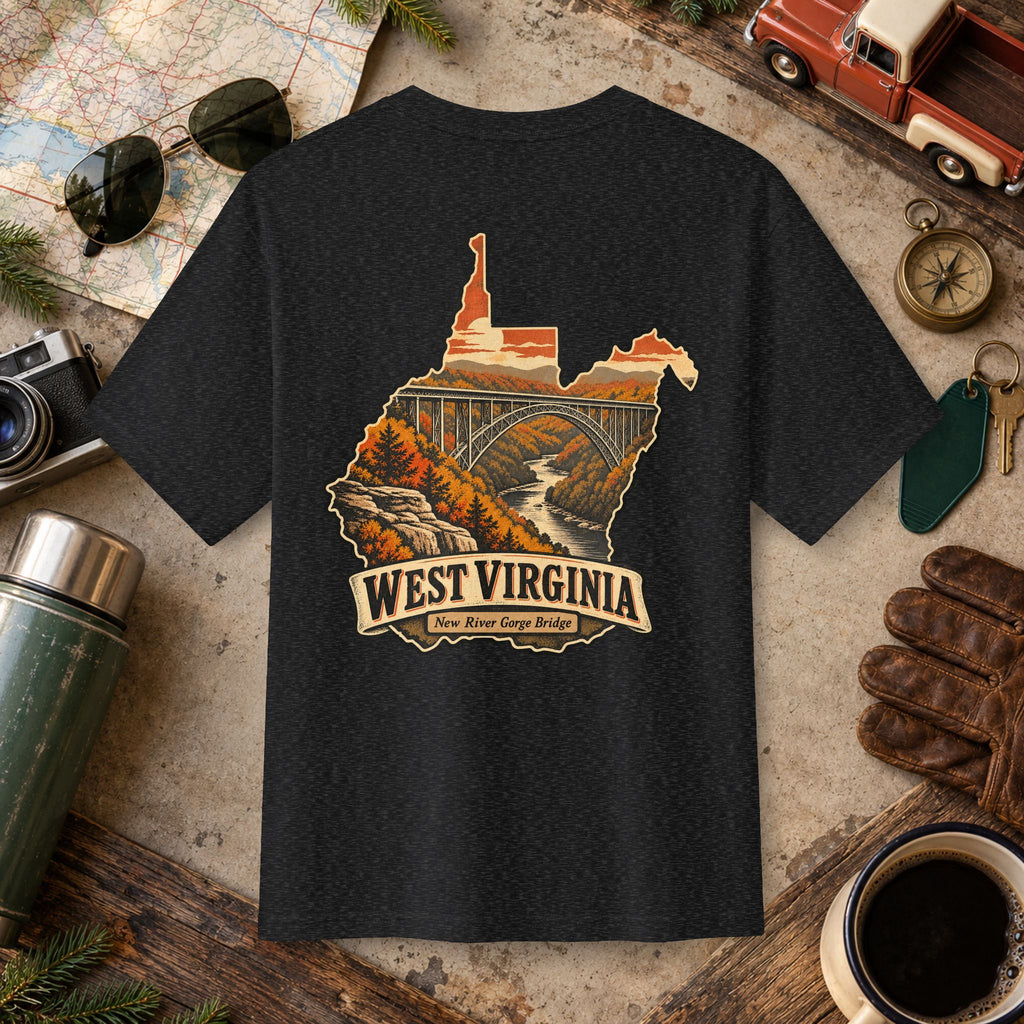 West Virginia State Vintage Tee