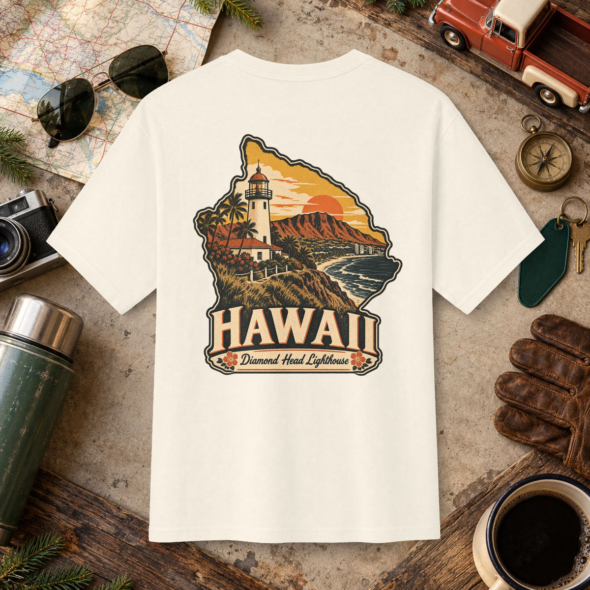 Hawaii State Vintage Tee