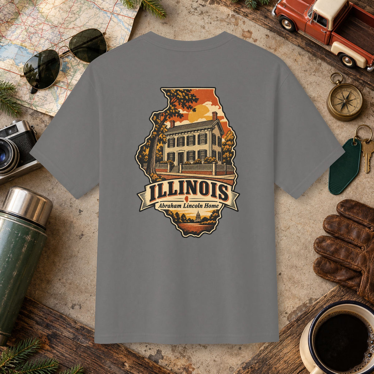 Illinois State Vintage Tee