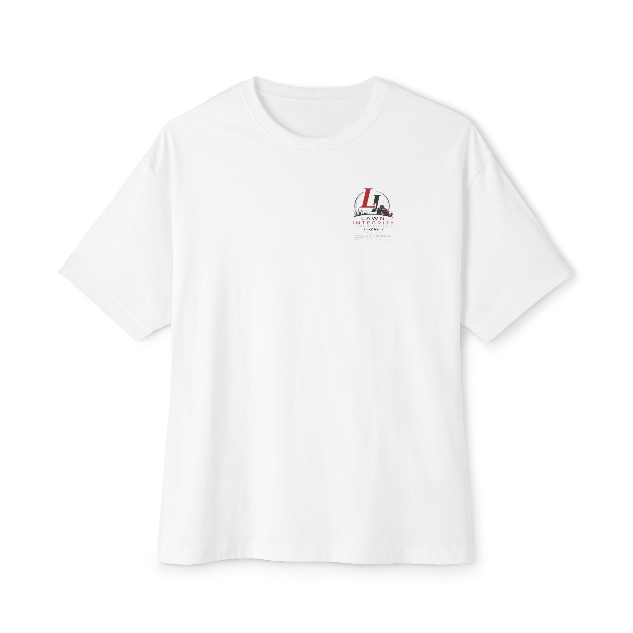 Lawn Integrity Logo Tee — Oversized Boxy Lawn Care T-Shirt