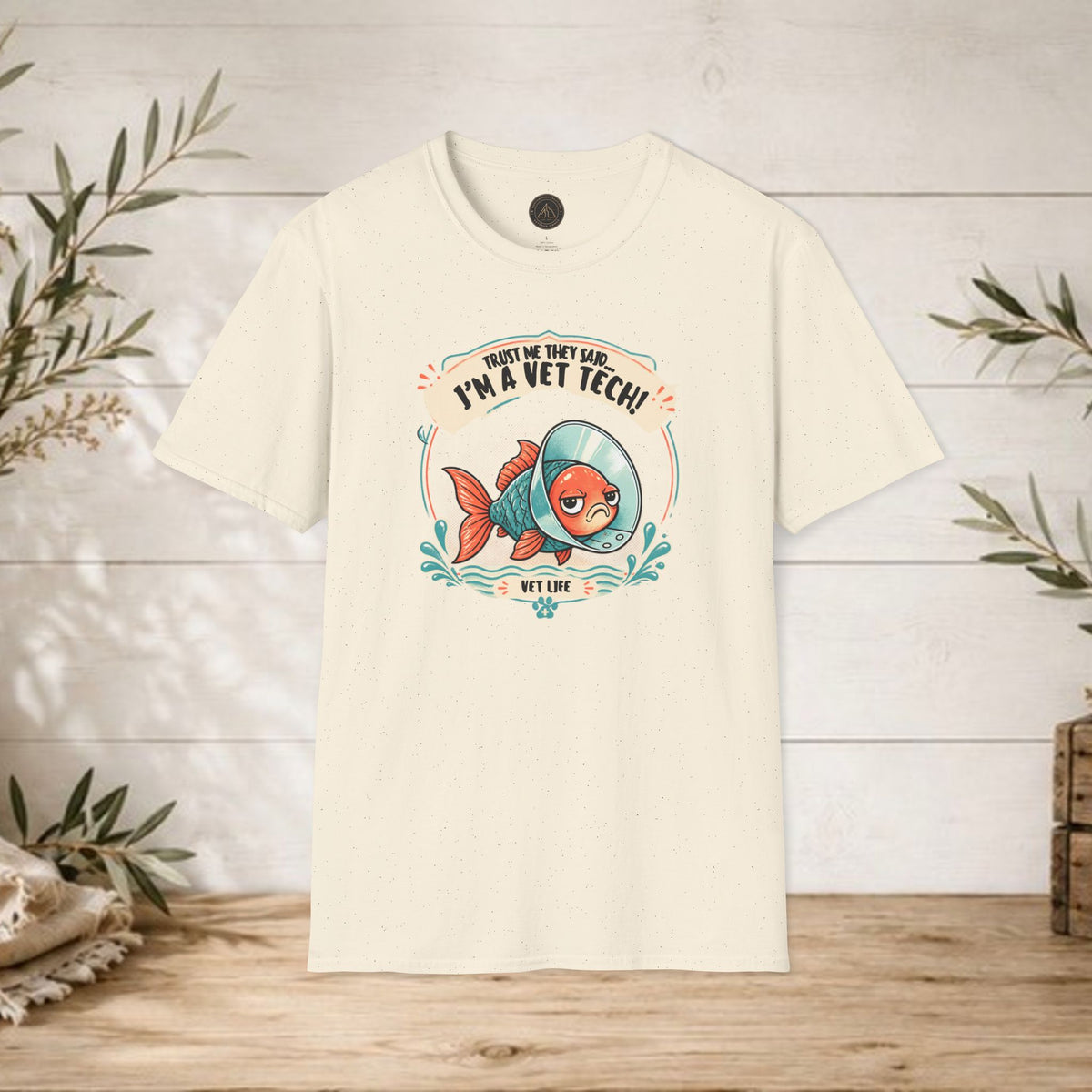 Funny Vet Tech Goldfish Tee: “Trust Me...I'm a Vet Tech They Said”