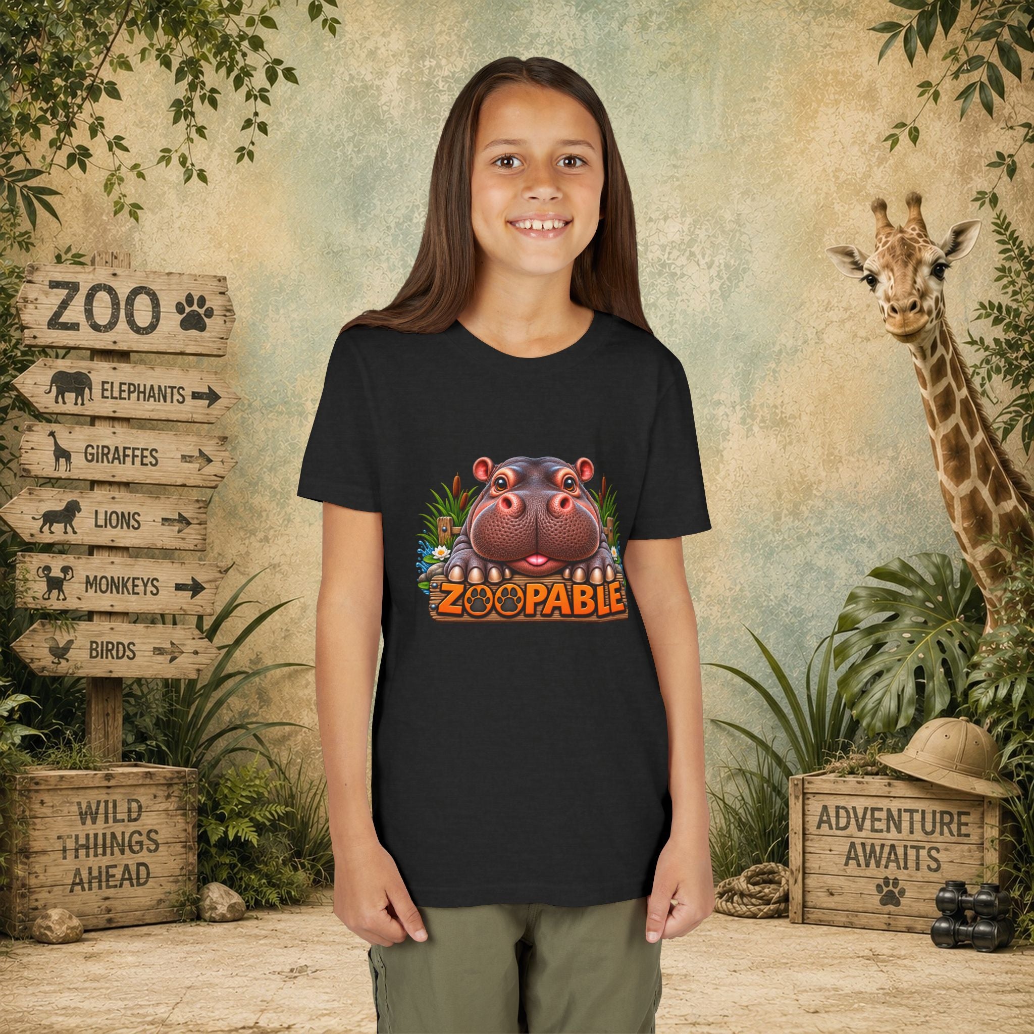 Hippopotamus Zoopable Youth Tee