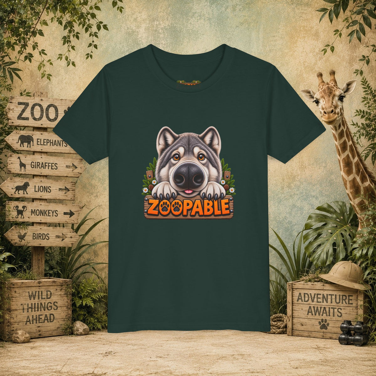 Wolf Zoopable Youth Tee