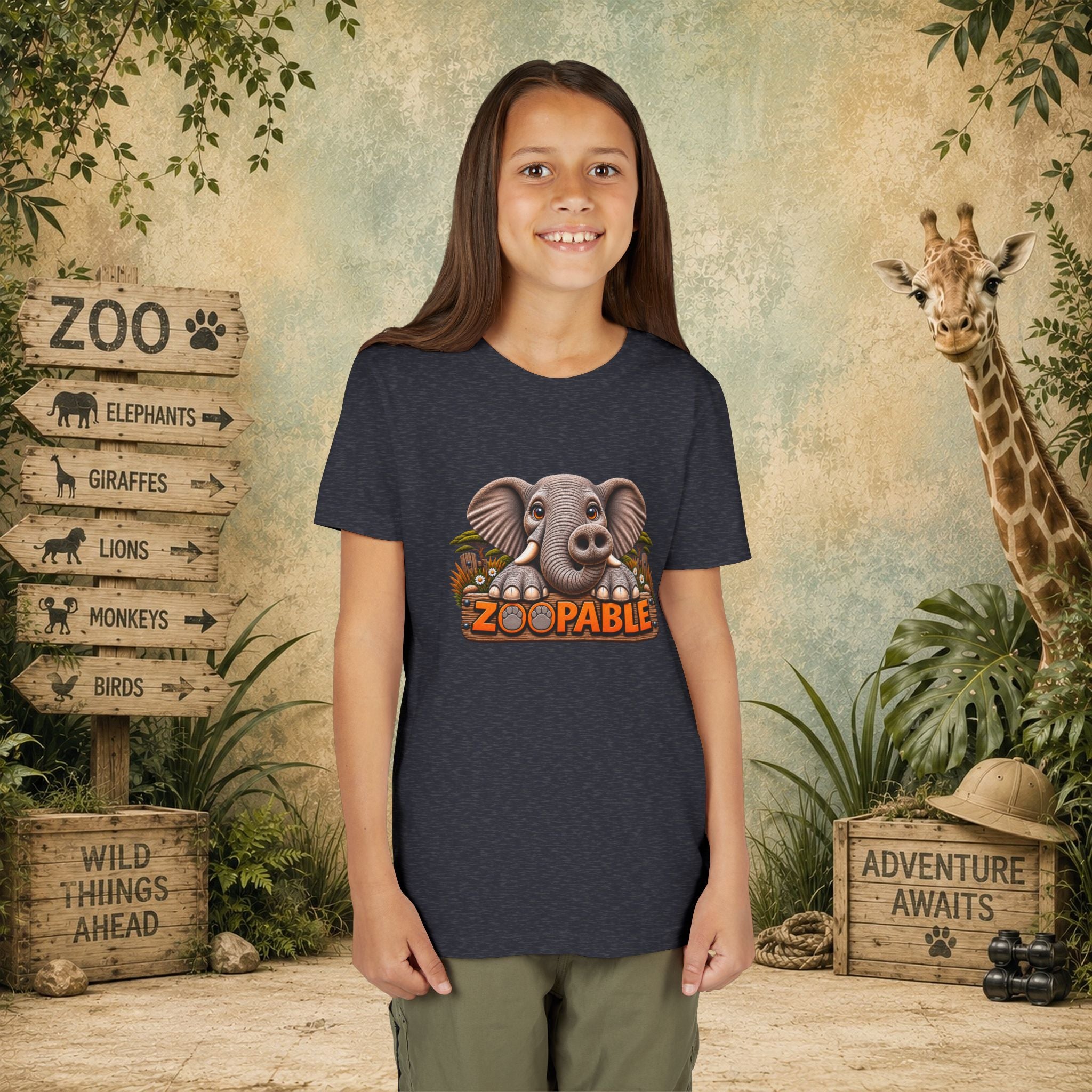 Elephant Zoopable Youth Tee
