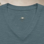 Women's Relaxed Heather CVC V-Neck Tee