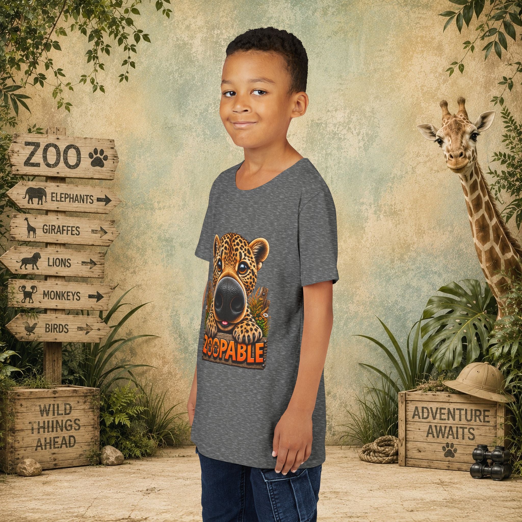 Leopard Zoopable Youth Tee