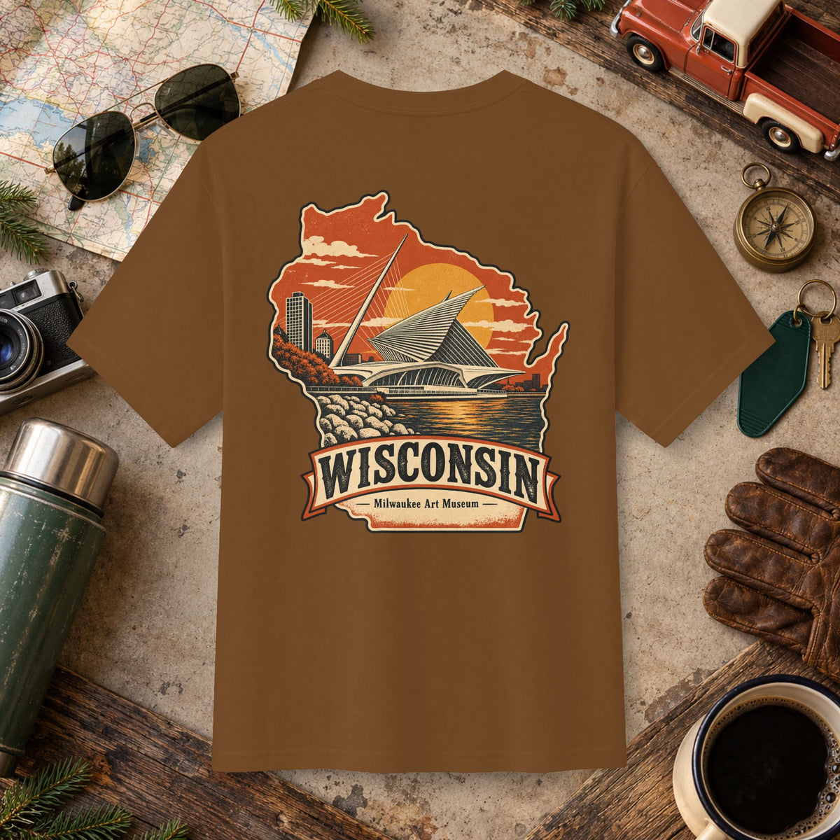Wisconsin State Vintage Tee