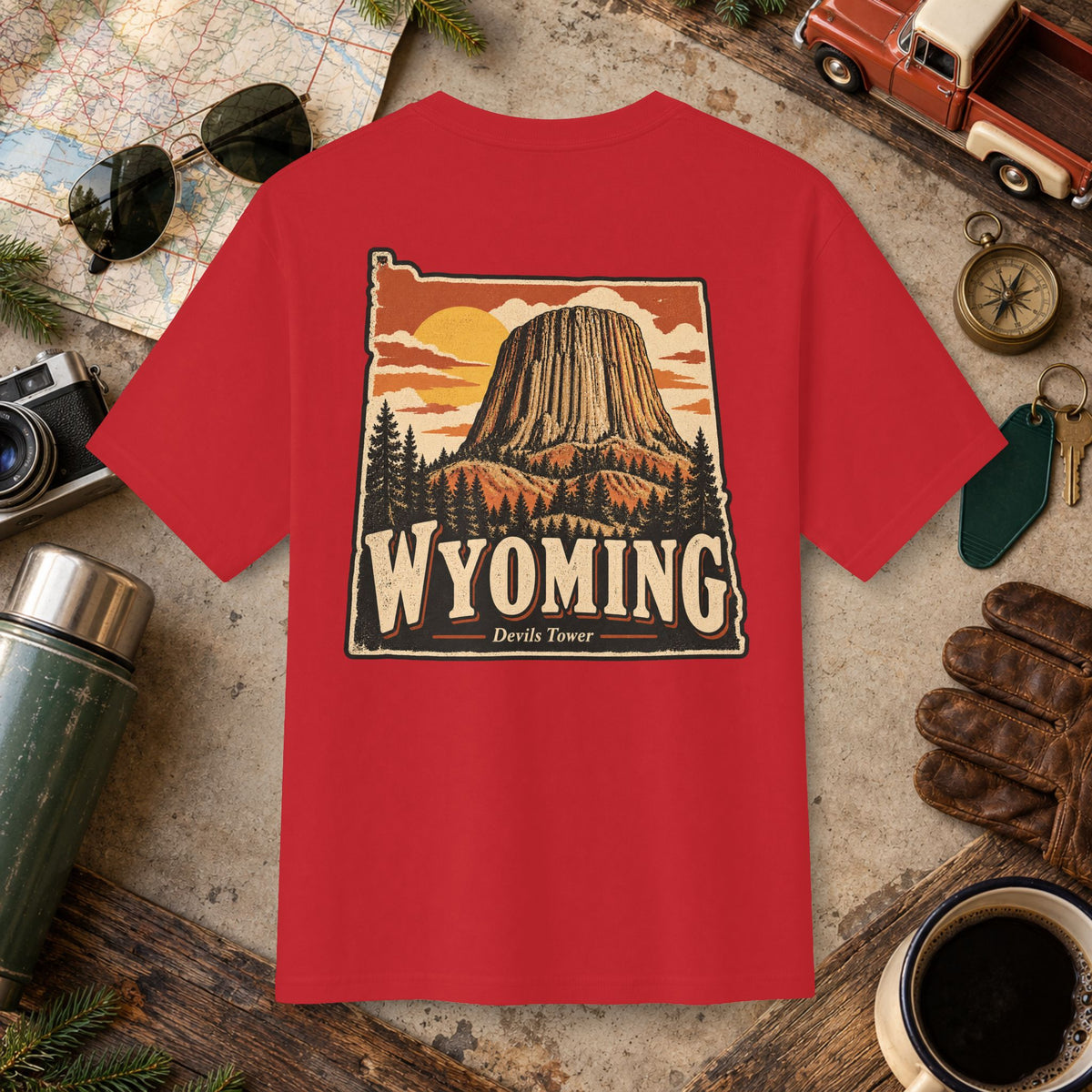 Wyoming State Vintage Tee