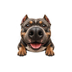 Smiling Pitbull Kiss-Cut Vinyl Sticker — Cute Dog Decal for Laptops, Water Bottles & Car Windows