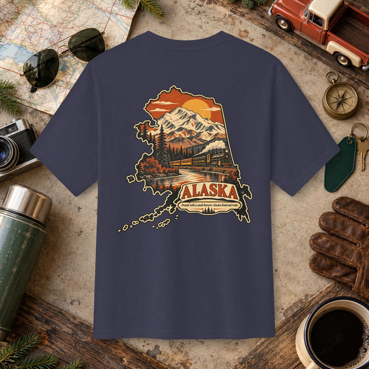 Alaska Vintage Landscape Tee