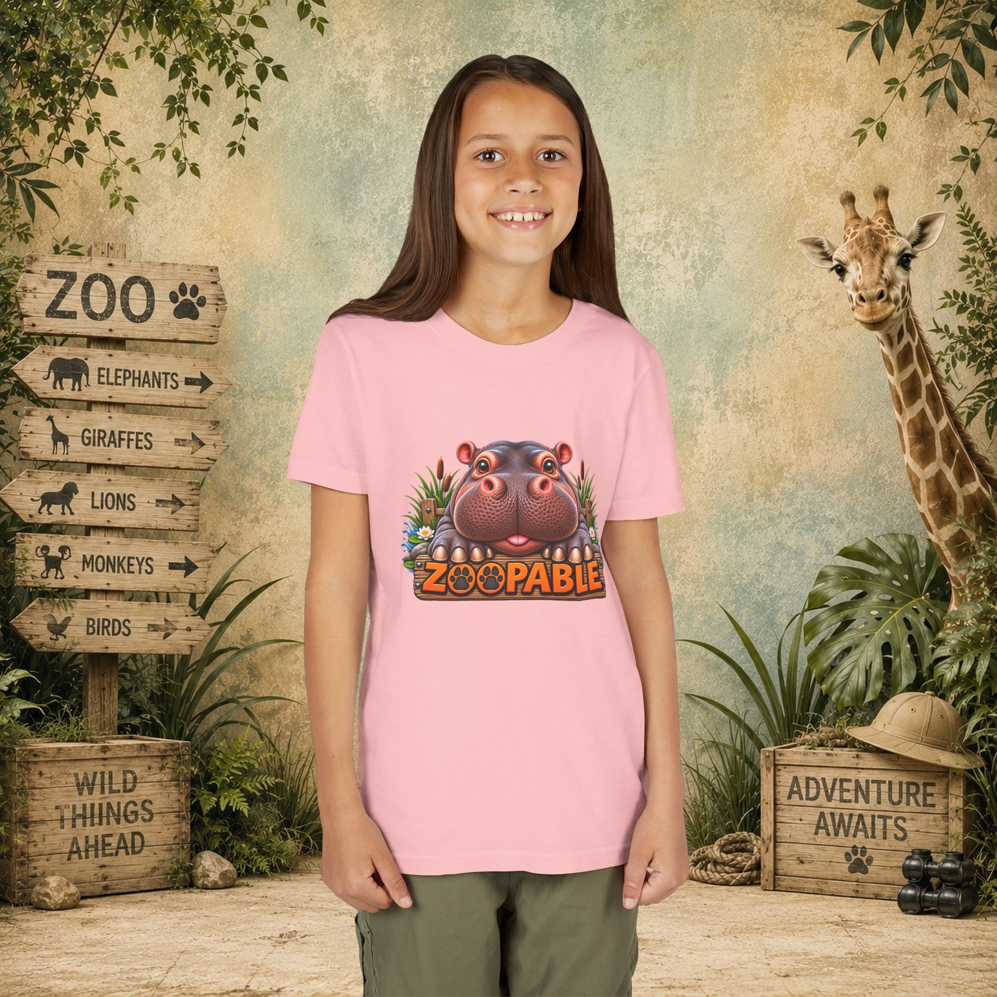 Hippopotamus Zoopable Youth Tee