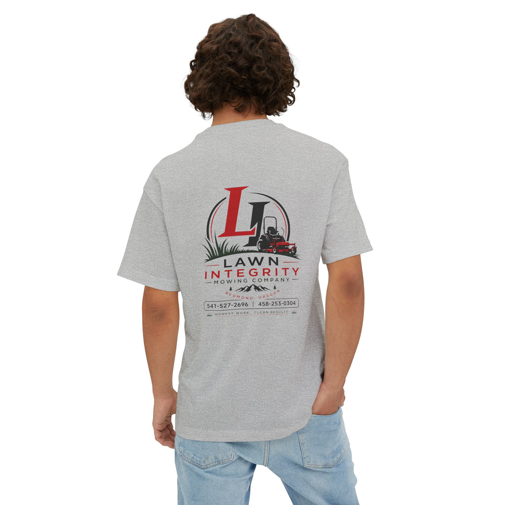 Lawn Integrity Logo Tee — Oversized Boxy Lawn Care T-Shirt
