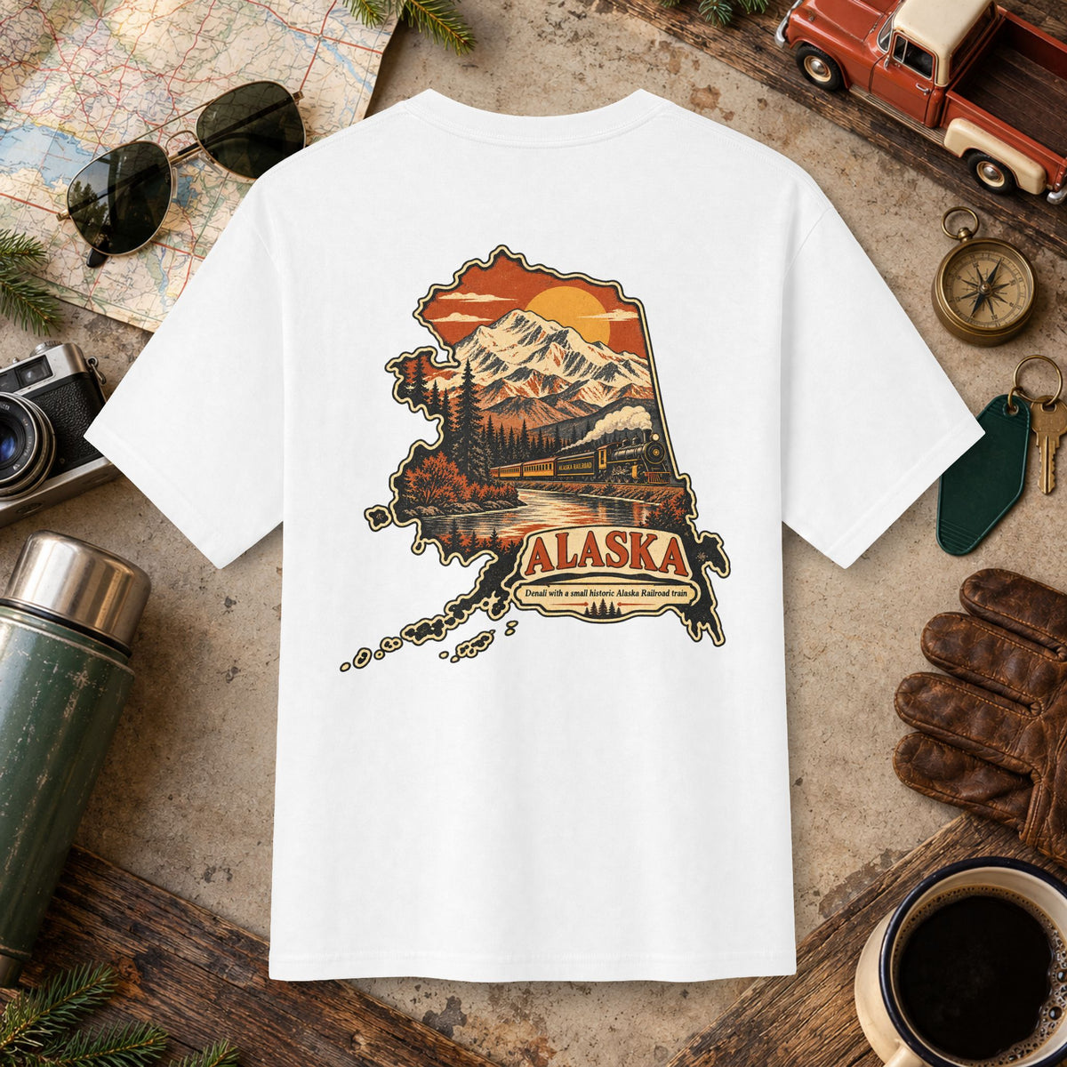 Alaska Vintage Landscape Tee