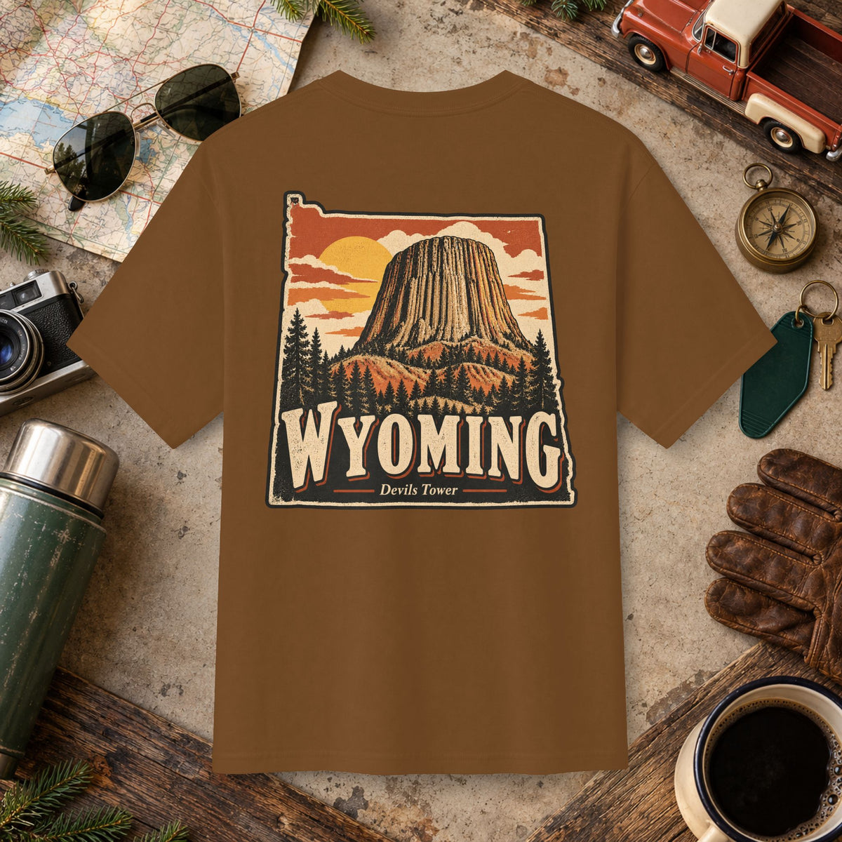 Wyoming State Vintage Tee