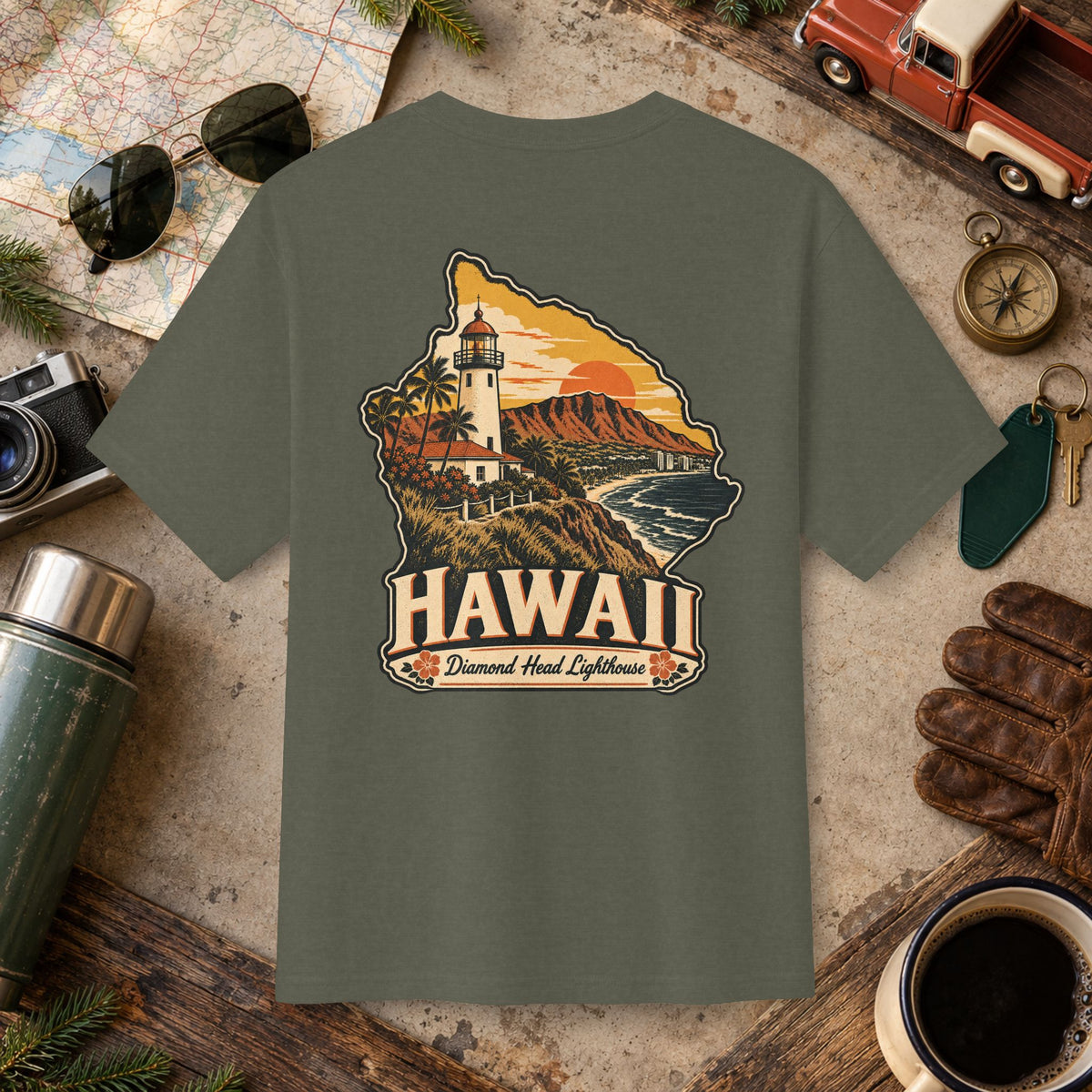 Hawaii State Vintage Tee