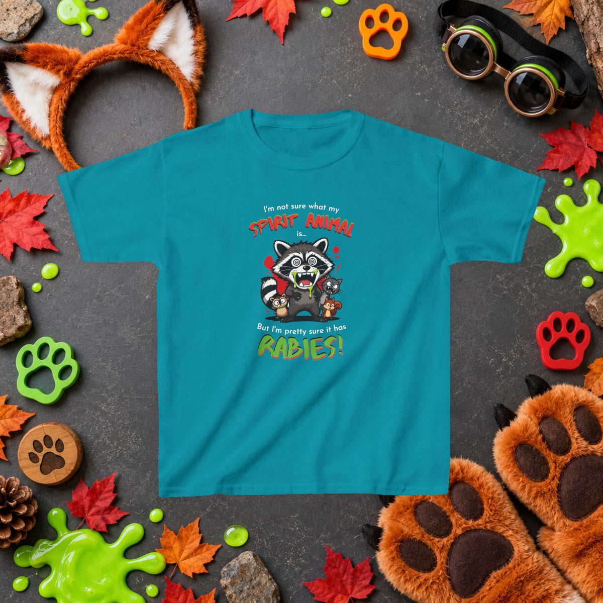 Spirit Animal - Youth T-Shirt - Cute Cartoon Wildlife Graphics