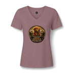Golden Retriever V-Neck Tee — "Loyal Gentle Devoted" Dog Lover Shirt
