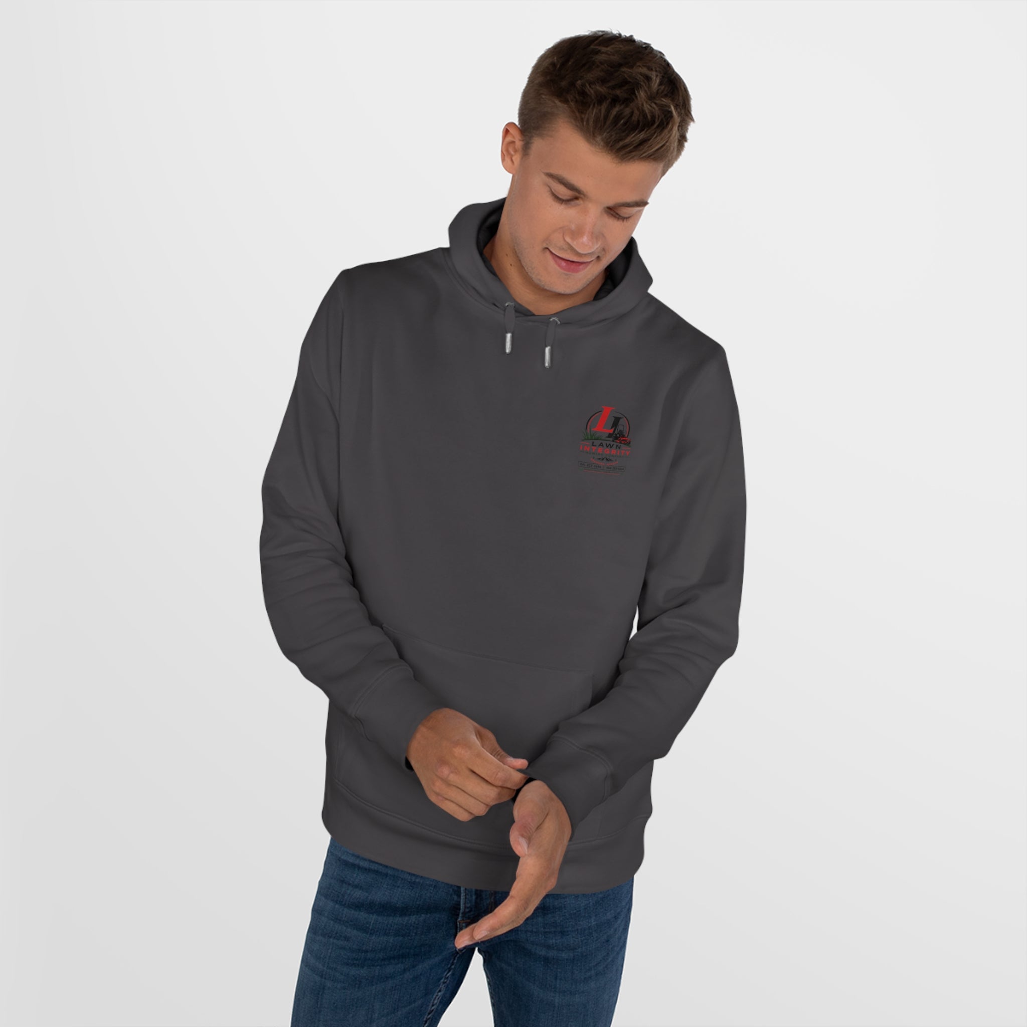 Lawn Integrity Logo Hoodie — King Hooded Sweatshirt (Landscaping Company Logo)