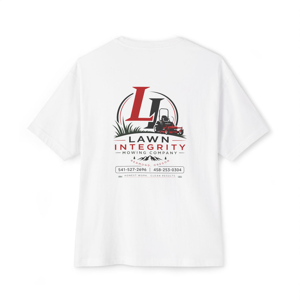 Lawn Integrity Logo Tee — Oversized Boxy Lawn Care T-Shirt