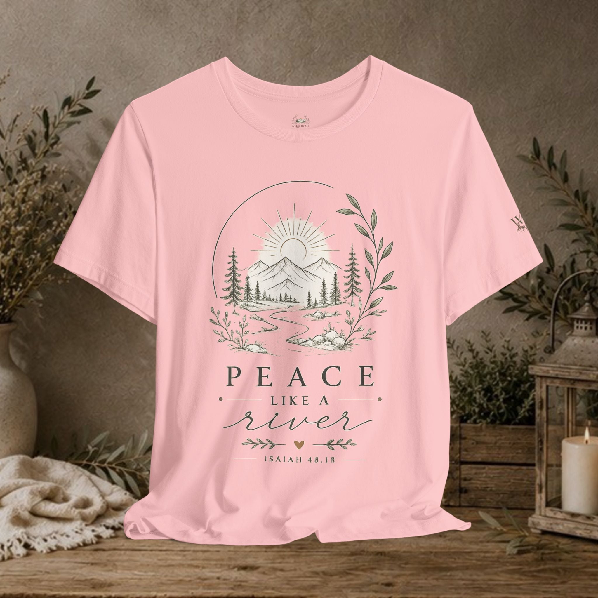 Peace Like a River T‑Shirt — Scenic Scripture Graphic Tee