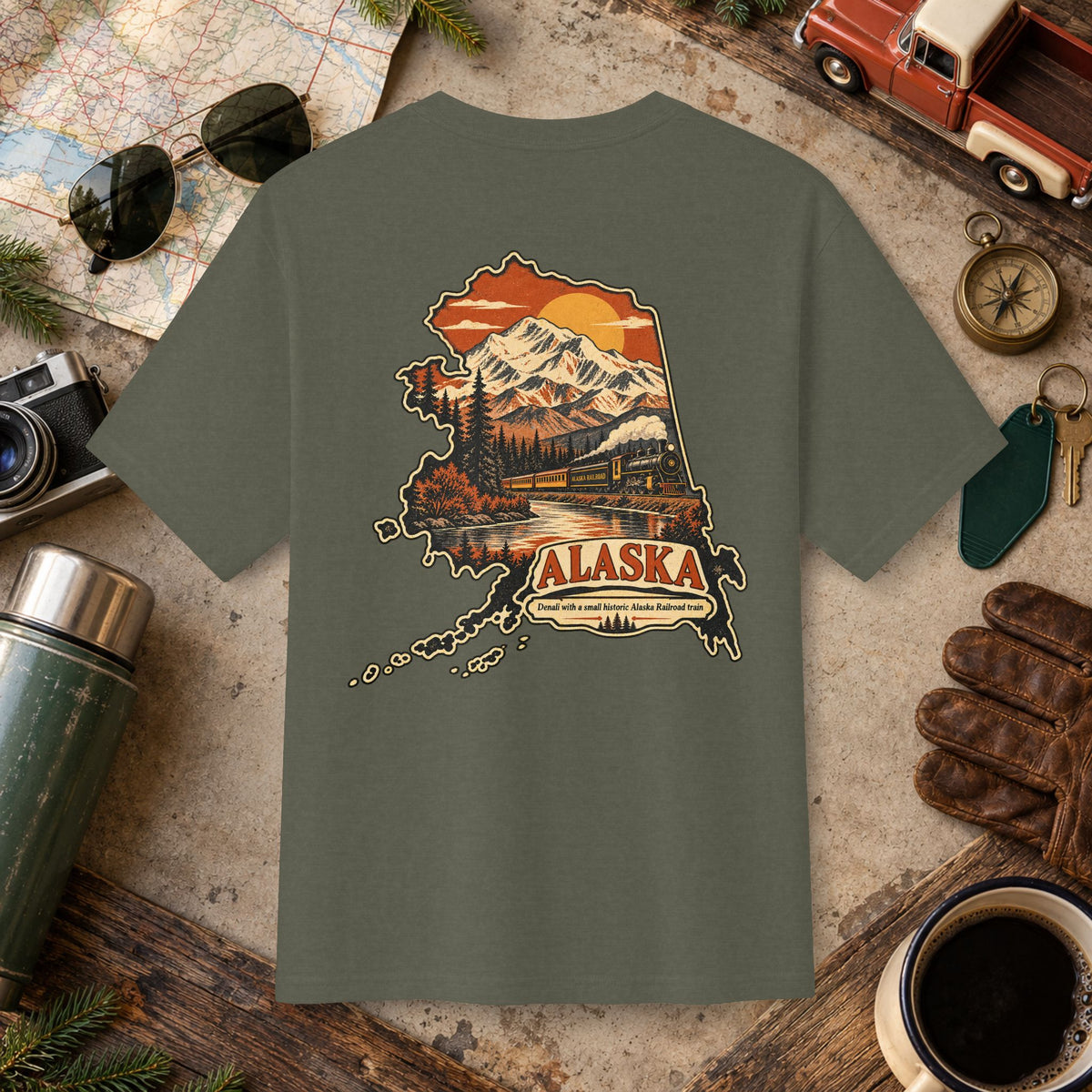 Alaska Vintage Landscape Tee