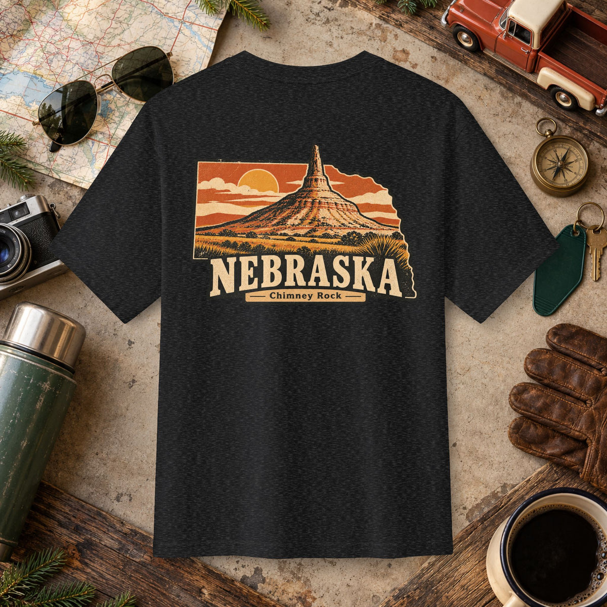 Nebraska State Vintage Tee