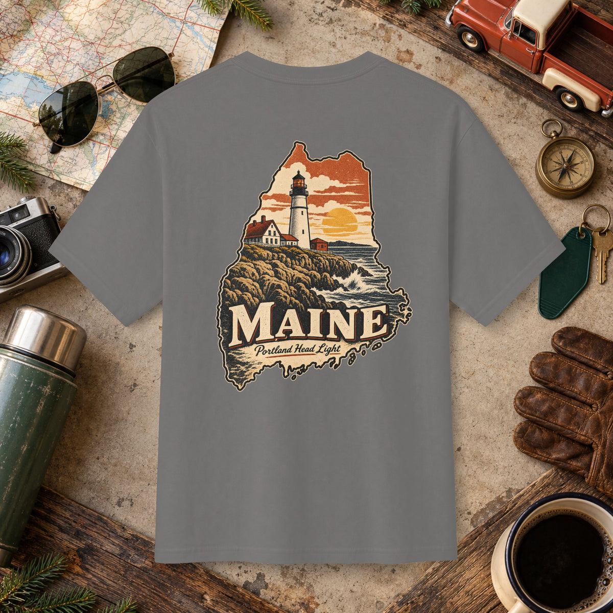 Maine State Vintage Tee